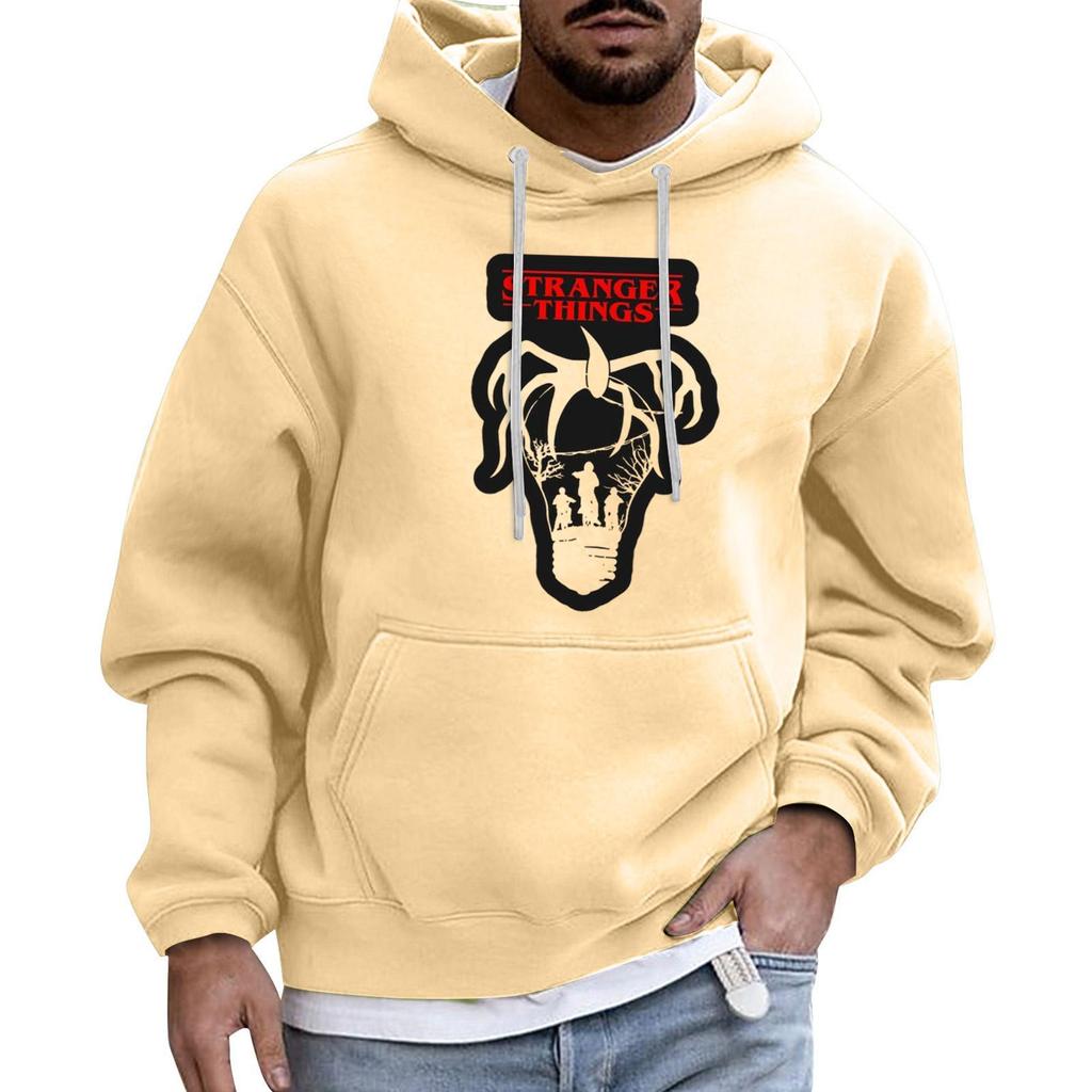 Pánská Sportovní Volnočasová Dlouhý Rukáv S Kapsou S Kapucí Kapuce Mikina