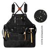 Waterproof and Wear Resistant Canvas Work Apron Perfect for Electricians and Featuring Multi Pocket Tool Storage