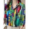 Boutique Ladies Lapel Button Shirt Elegant Temperament Long Sleeve Textured Design Shirt Ladies Daily Commuter Fashion Shirt