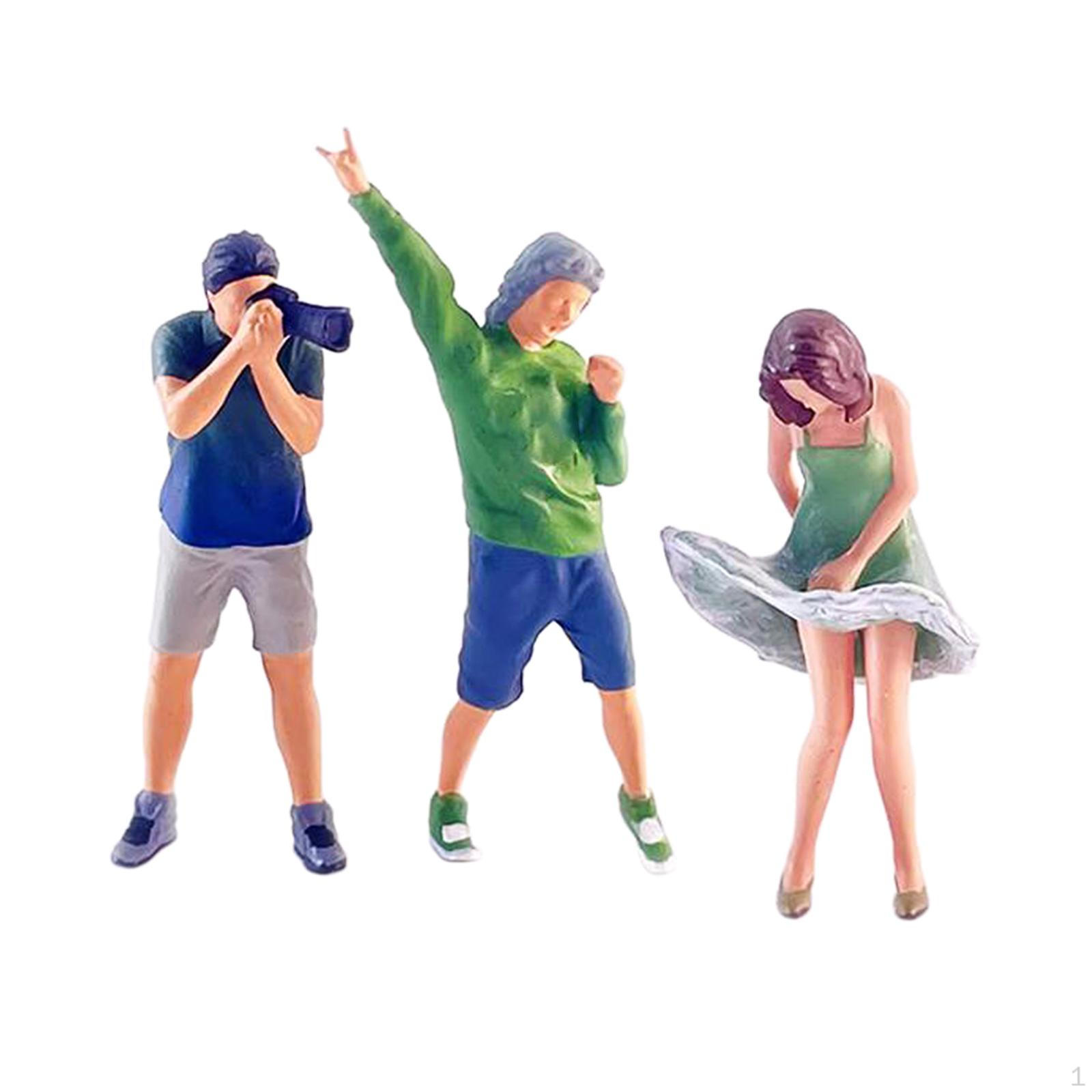 

3 шт. масштаб 1/64, женская и мужская модель, фотосъемка, мужской реквизит для фотографии, смола, поющий мальчик