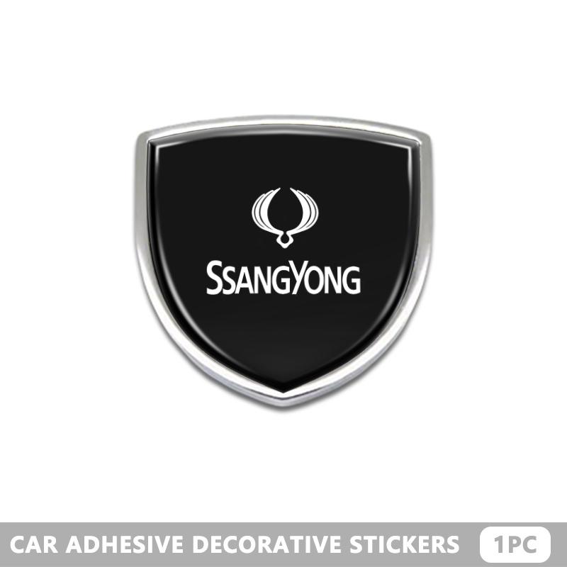 

For SsangYong 3D Metal Car Trunk Window Side Emblem Badge Decal Sticker Rexton Y400 Y450 G4 2021 2022 Kyron Rodius Tivoli