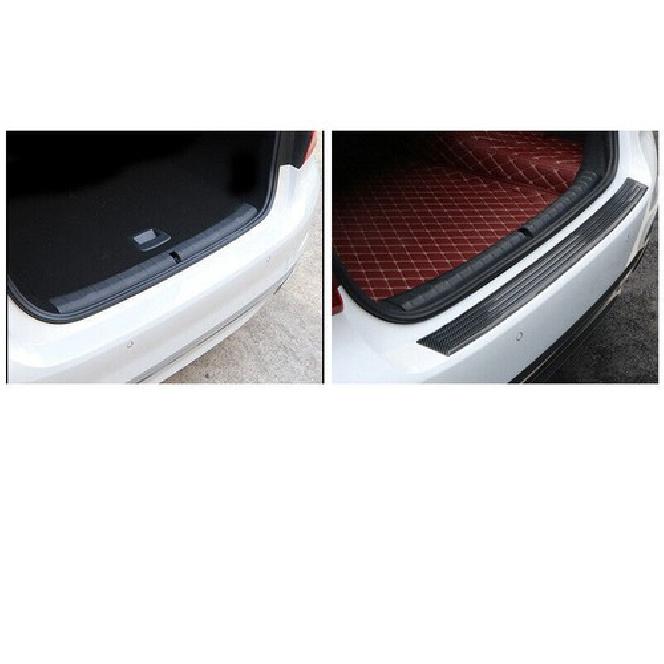 Carbon Fiber Rubber Rear Bumper Sill Plate Protector For Toyota Camry 2018-