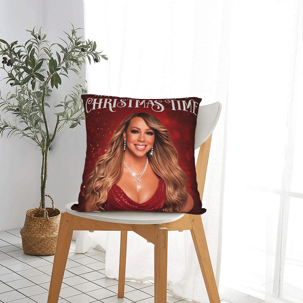 Mariah Carey Christmas Pillow Case  Soft Pillow Cover Morden Pillowcases For Living Room Chair