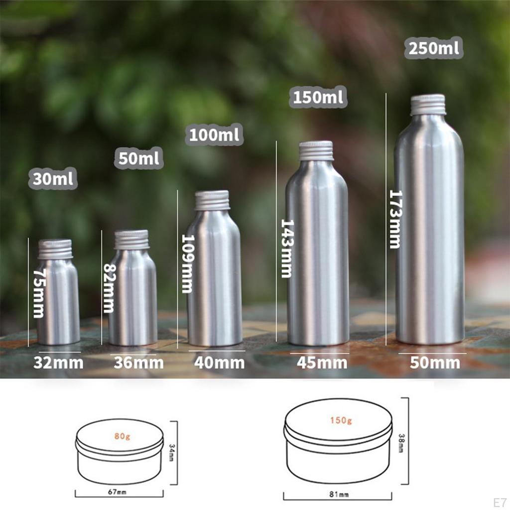 Camping Cooking Aluminum Spice Jars Liquid Bottle Picnic Kitchen Pot Condiment Tins Canister