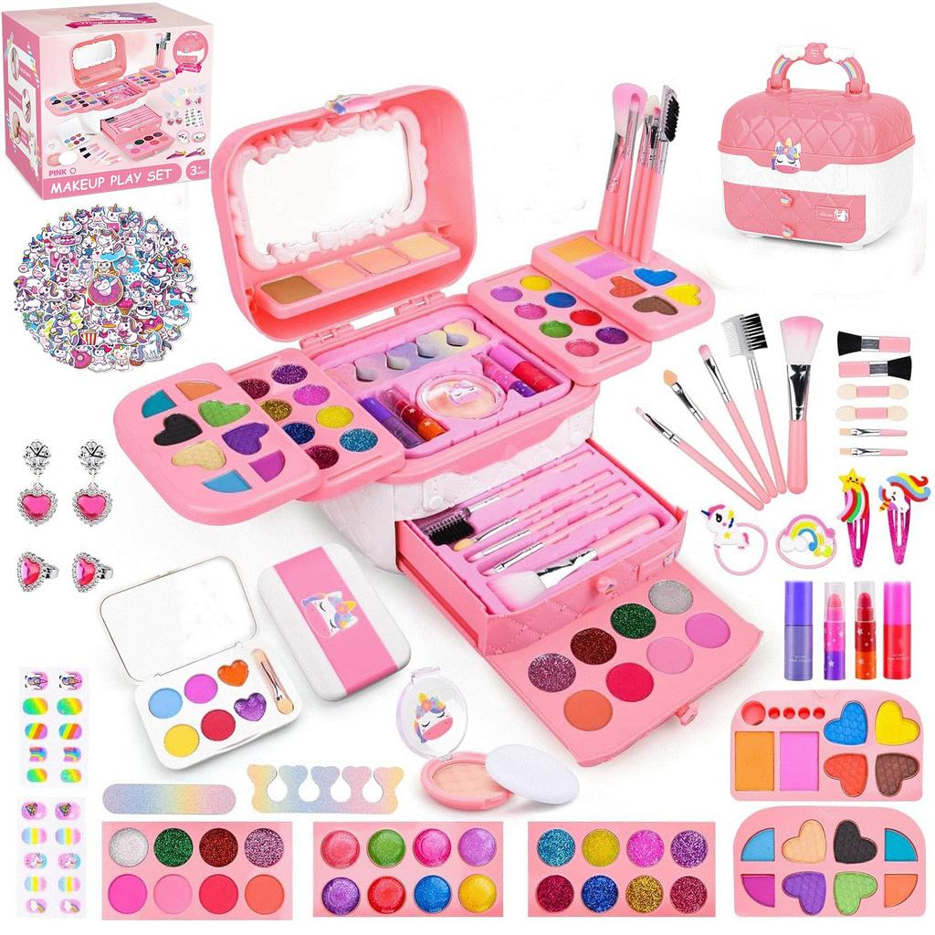 YGKIPEG Makeup Toy for Luxury Cosmetics Set for Ages and A Great Gift for or Any Includes a Nail Nail Makeup and Includes a Storage Girls, Kids,