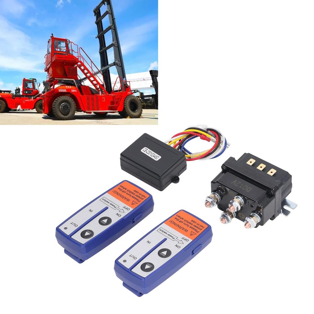 Brass 12V 250A Winch Relay Kit with Remote Control Relay Contactor Switch for Industrial Vehicle Winch Remotes