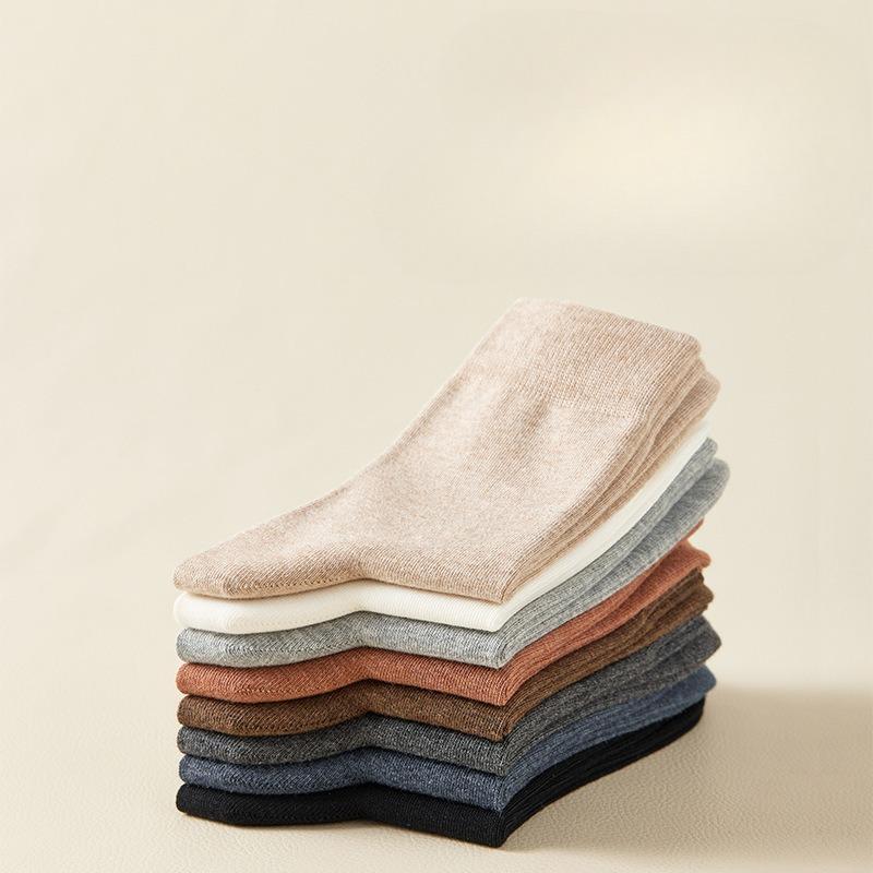 Herbst- und Winter-Socken aus reiner Baumwolle, Mid-Tube-Socken, Herrensocken, Winter-Baumwollsocken, Antibakterielle und geruchshemmende Baumwollsocken für Herren
