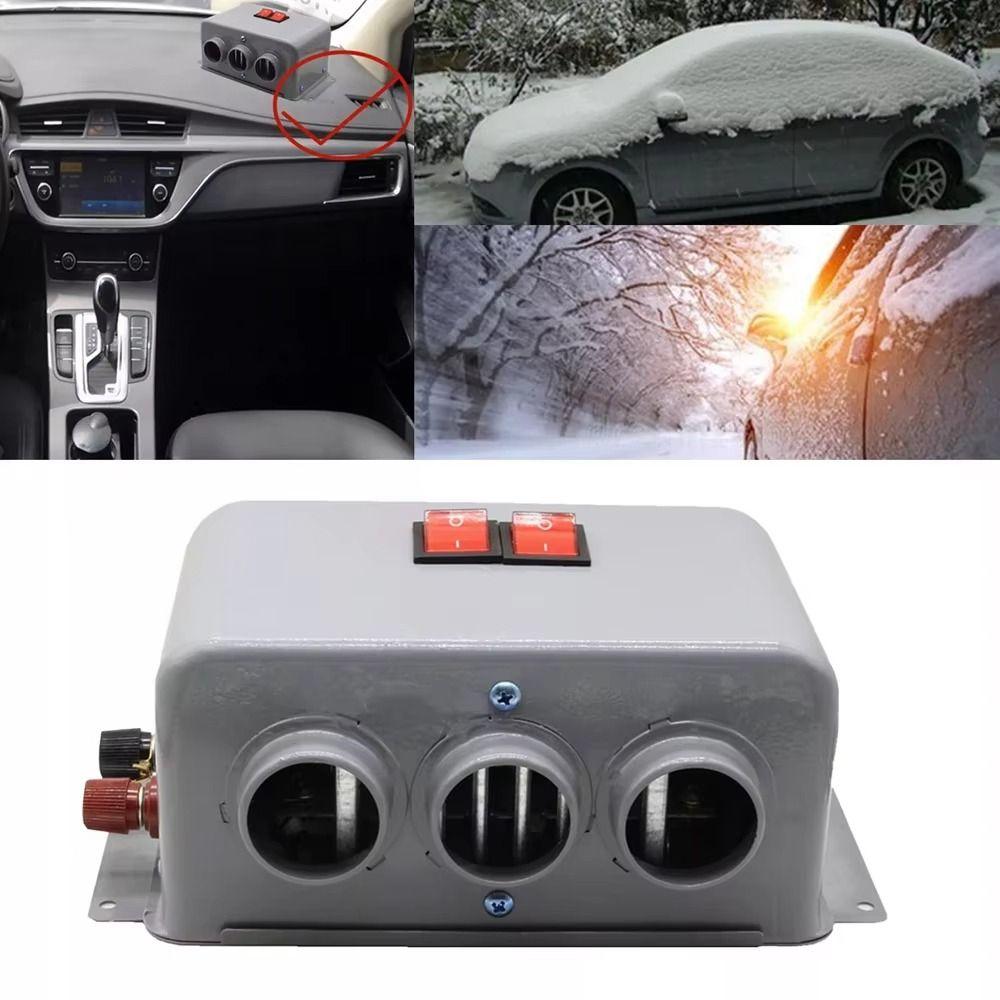 12V/24V Electric Heater Fan 3 Hole Portable Demister Defroster Car Heater  Car Glass Fog Defrosting
