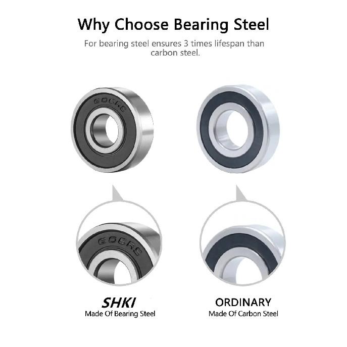 10PCS 608 2RS /608ZZ Ball Bearings – Bearing Steel and Double Rubber Sealed Miniature Deep Groove Ball Bearings