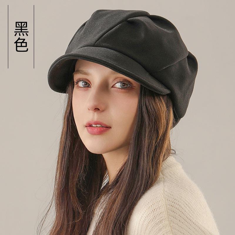 Women S Octagonal Winter Hat Vintage Face Slimming Painter Beret