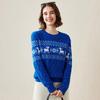 Women's Holiday Pure Cashmere Round Neck Sweater