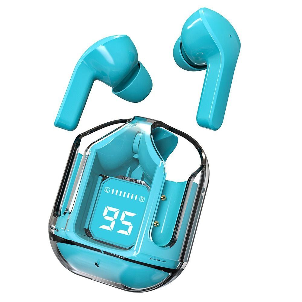 Transparent Wireless Earbuds with Charging Case Wireless Blue Tooth Earphones  Gaming