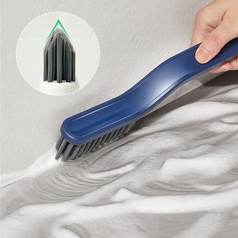 2PCS MultiFunctional Bathroom Floor Brush For Tight Corners Gaps Stubborn Dirt Removal With NonSlip Ergonomic Handle