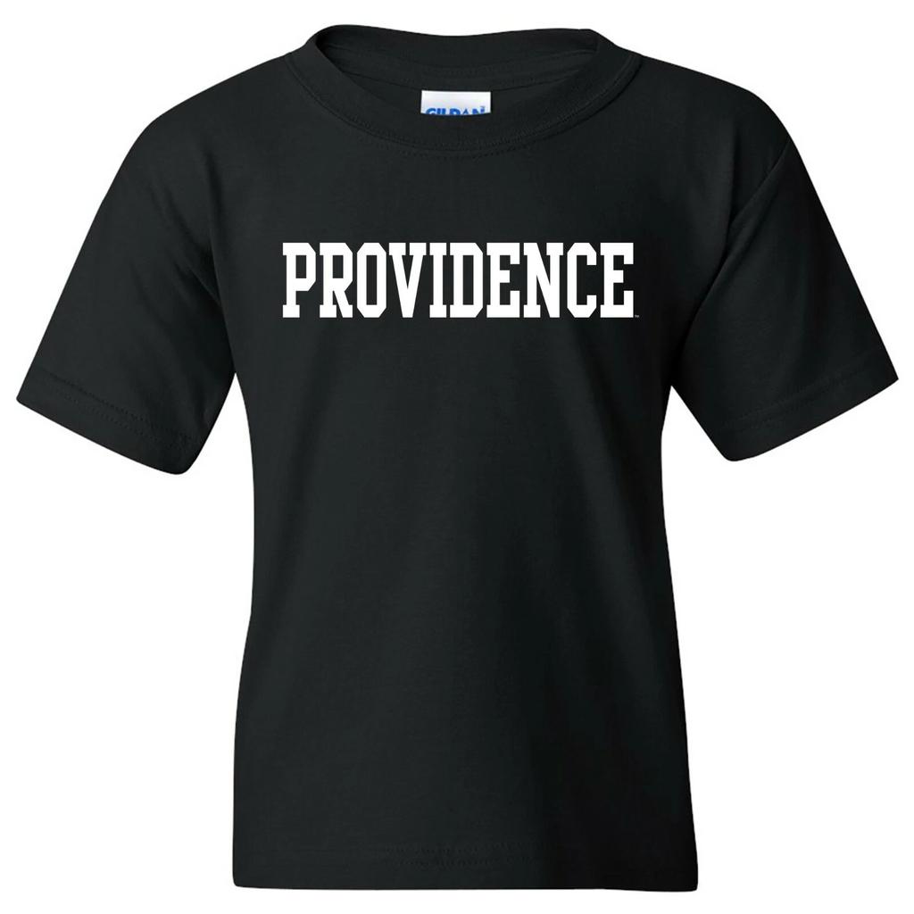 Providence Friars Basic Block - Collegiate Short Sleeve Youth T Shirt - Black