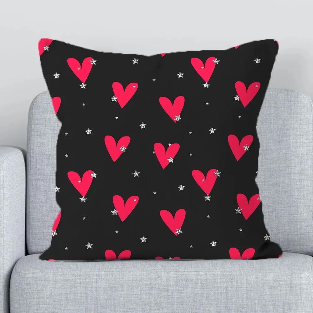 Office Living Room Sofa Cushion Cover Luxury Home Decoration Pillow Cover Romantic Love Heart Pattern Pillow Cover