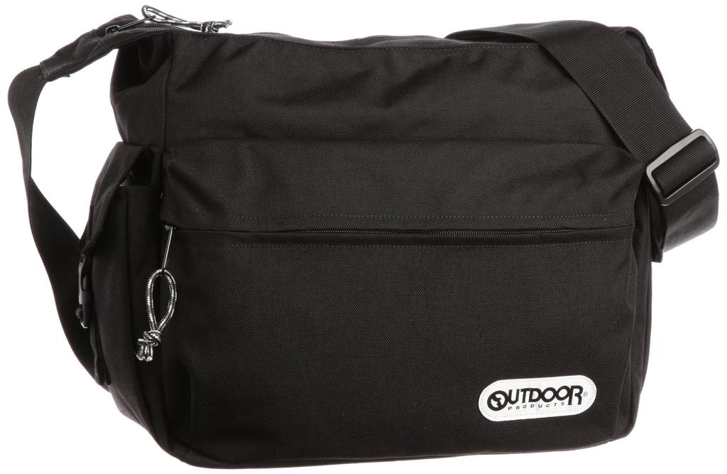 Outdoor Products 61512 Cordura Nylon Umhängetasche, Wickeltasche, A4-Format passt, Schwarz