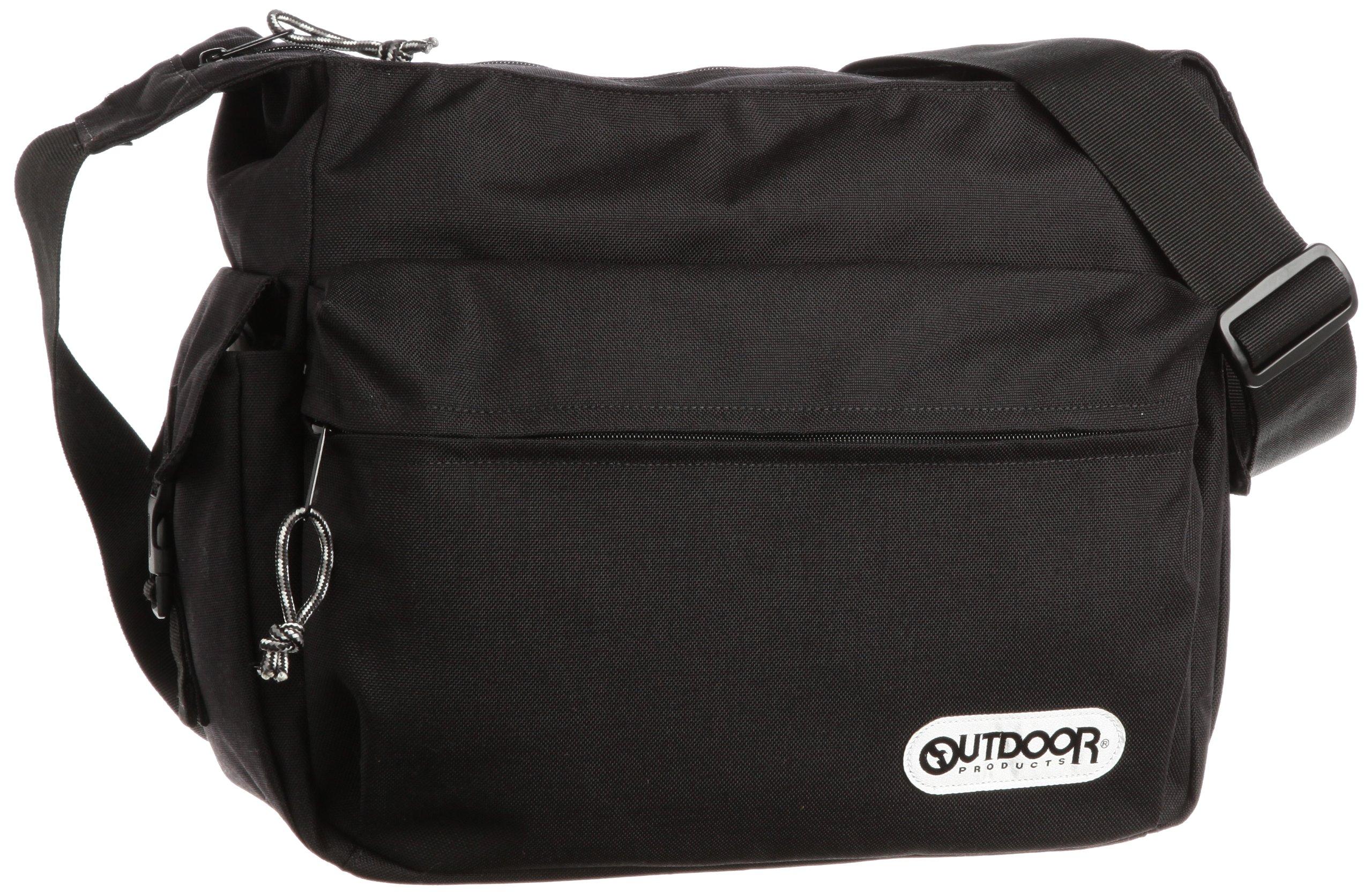 

Outdoor Products 61512 Нейлоновая наплечная сумка Cordura, Сумка для мамы, Формат A4 помещается, Черная
