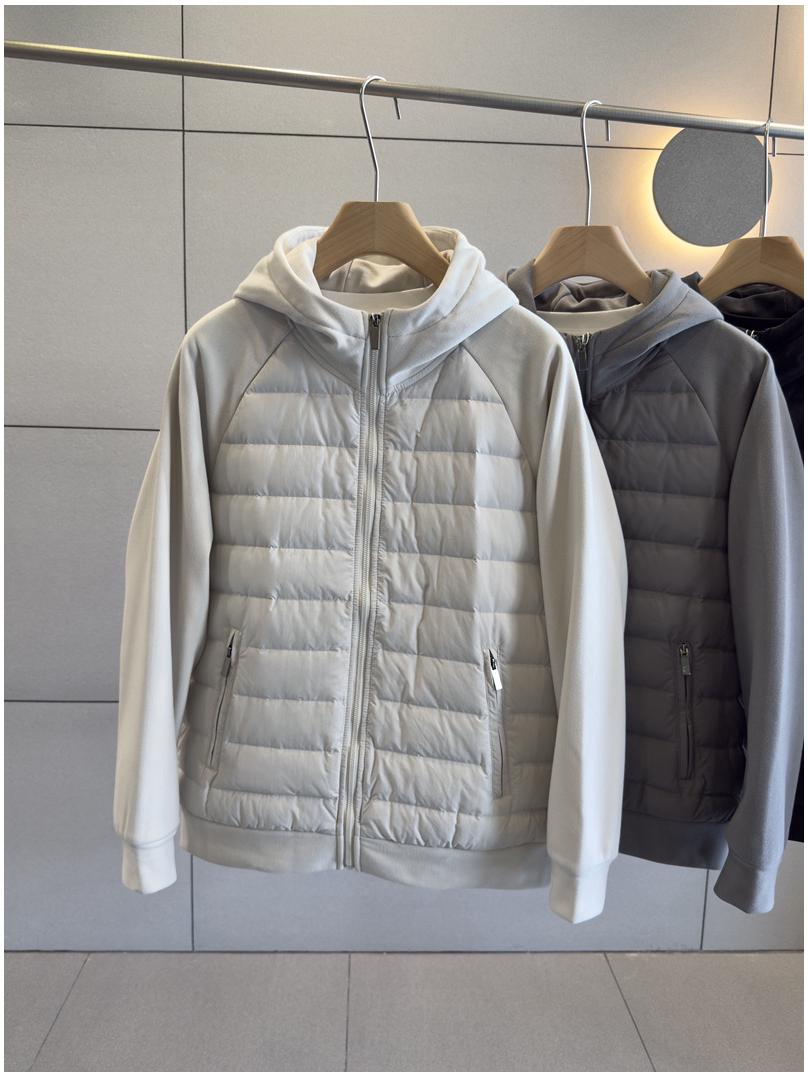 National Standard Men s 90% Down Lightweight Hooded Jacket 2XL светло-серый