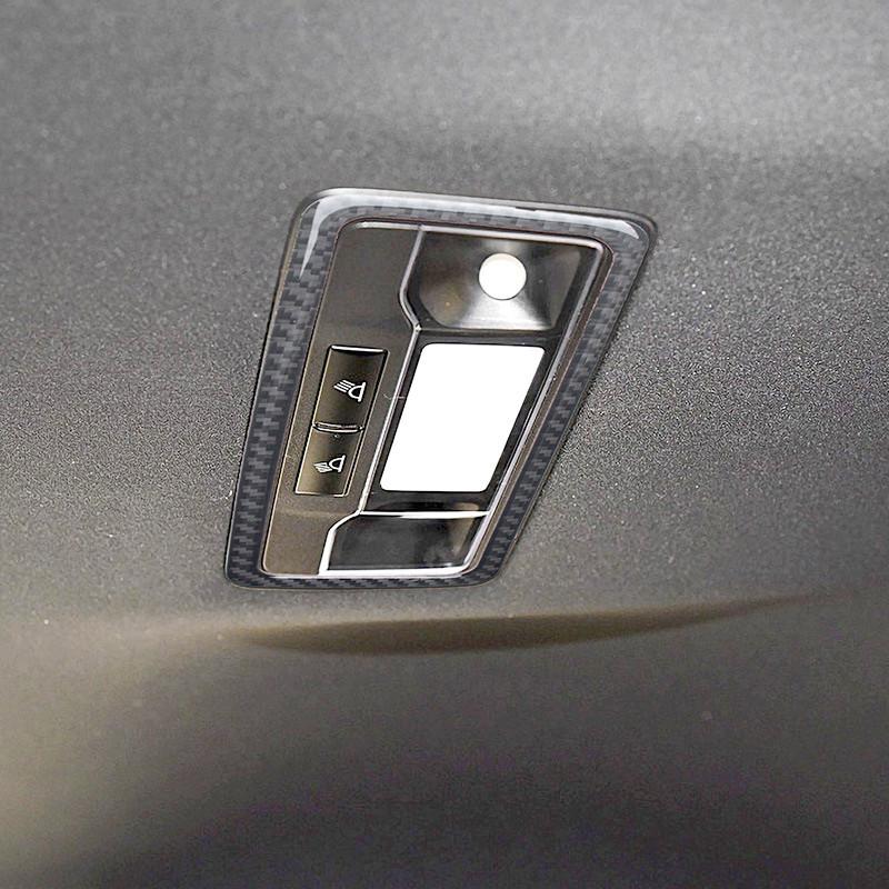 Carbon Fiber Car Front and Rear Reading Lights Decorative Cover Trim Strips Decal Stickers For Lexus RX300 Interior