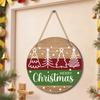 Christmas 2D Wooden Welcome Doorplate Holiday Decoration Hanging