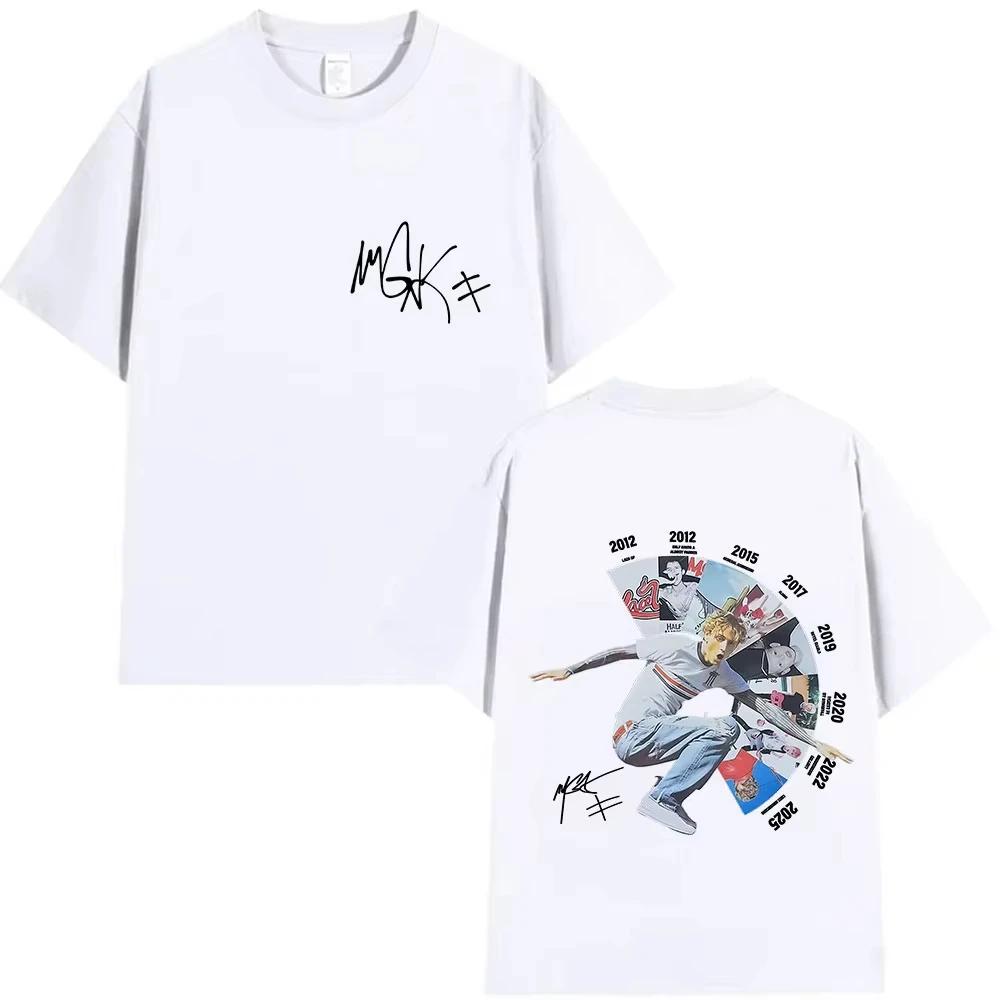 Rapper MGK Lost Americana Tour 2026 Cover T Shirt Machine Gun Kelly Casual O-Neck T-shirts Fashion High Quality Cotton Tee Shirt