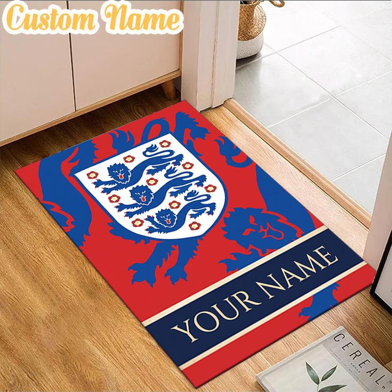 Custom Name England National Rug, Office Rug, Chair Rug, Carpet for Living Rooms, Doormat Game Rug Home Decor Christmas Gifts
