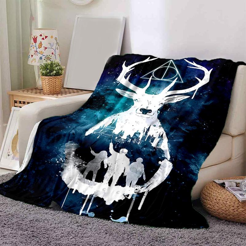 

Harry Potter: Marauder s Map & Deathly Hallows Symbol Wall Art PrintPrint Blanket, Soft Blanket For Sofa Office Bed And Travelling Daughter 130cm×150cm（50in×60in）