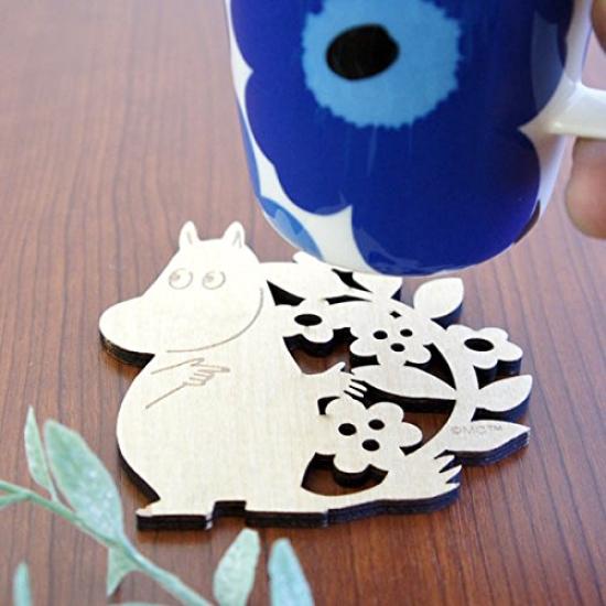 Yamaka Shoten MOOMIN Florit Wooden Coaster Moomin Pattern Moomin Goods Nordic Day Gift Mother's MM961-346