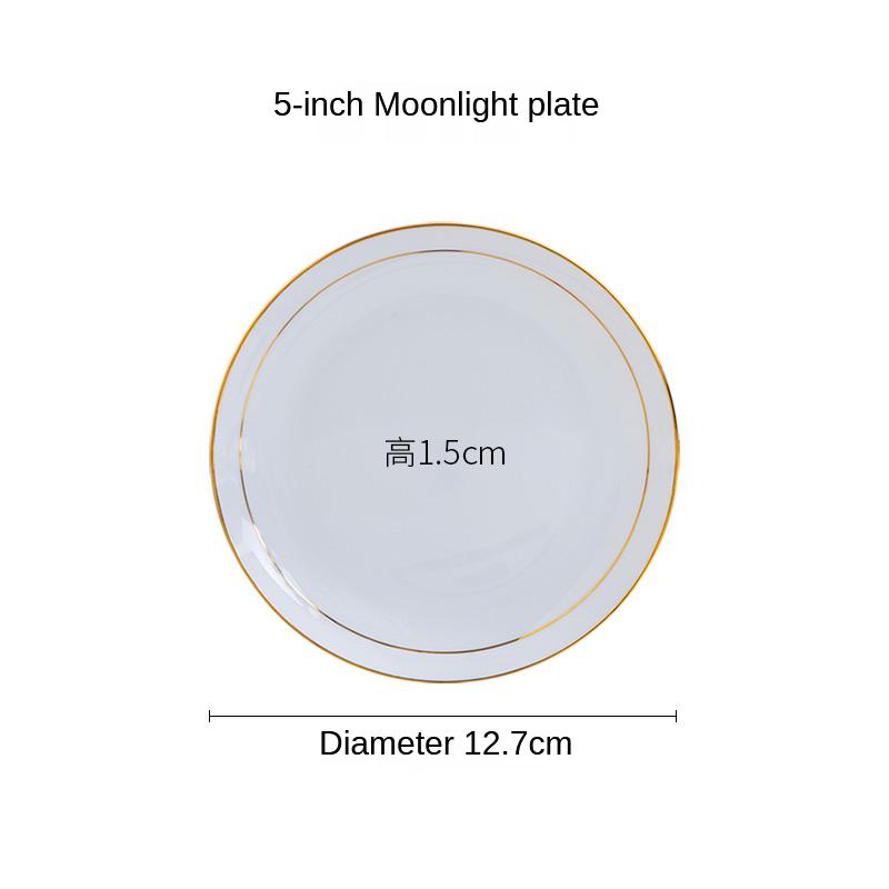 

Ceramic Dinner Set Hotel Steak Spaghetti Flat Sum Minimalist Round Tableware