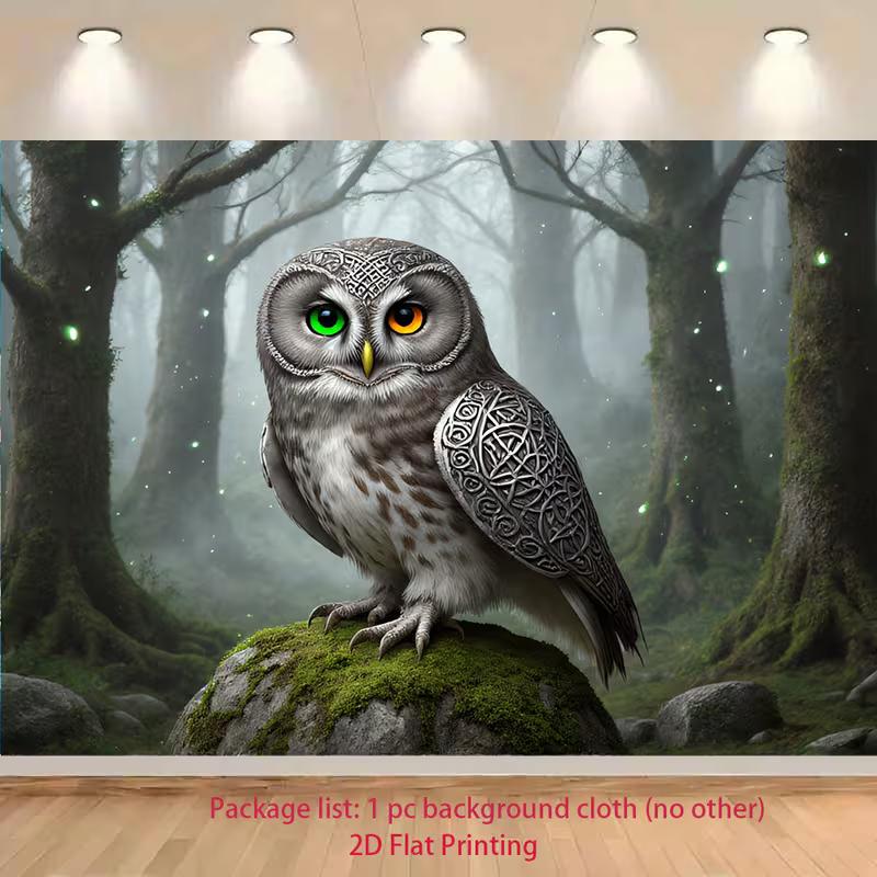 

2D Fantasy Witchcraft Owl Themed Party Decoration Backdrop 47.2x31.5inch/120*80cm