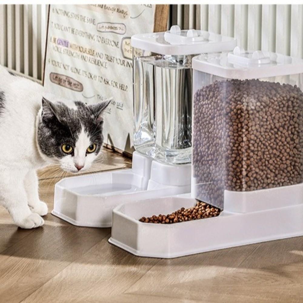 Detachable Automatic Cat Feeder Large Capacity Pet Feeding Drinking Set  Multi-Pet Household