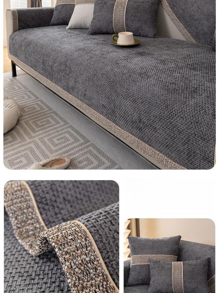 Cojín Antideslizante de Alta Calidad para Sofá Grueso Cálido Alfombrilla Universal para Sofá Funda para Sofás Cojín para Asiento de Sofás Protección contra el Polvo Decoración para Sala de Estar en Casa Una Pieza