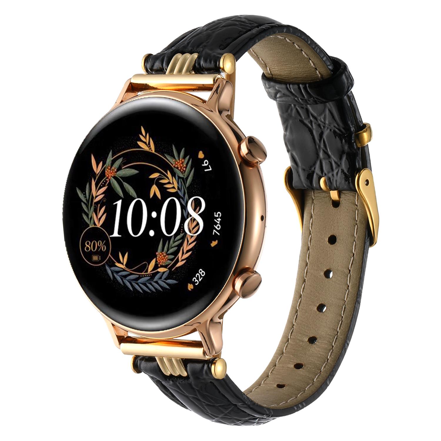 

KALEBOL KLB-EYWPU-003 For Samsung Galaxy Watch6 Classic 47mm/Huami Amazfit Bip Watch Strap Caramel
