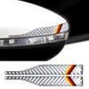 Car Rearview Mirror Anti-collision Strip 2Pcs Carbon Fiber Anti-scratch Edge Protection Strip Universal Auto Decoration Sticker