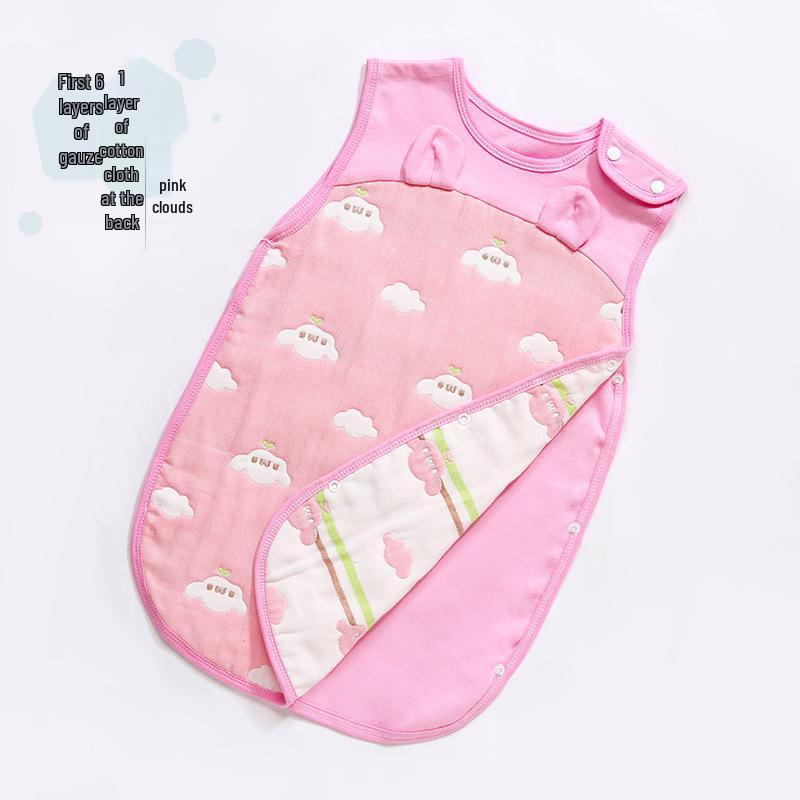 Pure Cotton Baby Sleeping Bag - All-Season Quilted Anti-Kick Blanket for Newborns