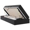 Opbergbed met Matras 2 stuks Zwart Leer