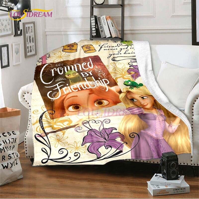 Mooie Prinses Rapunzel Cartoon Deken Anime Plaid Dekens voor Bedden Banken Queen Size Zachte Beddengoedhoes Huisdecoratie Kinder Cadeau