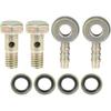 Banjo Bout M6x1 Banjo Slangtuit Bout Fittingen Remleiding Fitting Adapter met Koperen Ringetjes voor Motorfiets Auto (Set van 2)