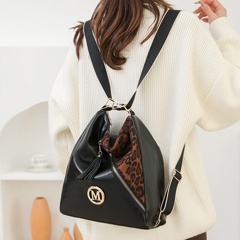 Women's bag new fashion casual solid color large-capacity commuting double shoulder back single shoulder handbag