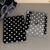 3Y Fold IPad Case With Pen Slot 11 Air 8 7 6 10 Black White Polka Dot Smart Cover Stand
