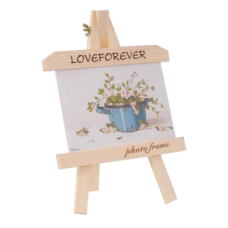 Holz Mini Bilderrahmen Display Kreativer Hochzeitsfeier Foto Ständer Halter Kinder Malerei Basteln