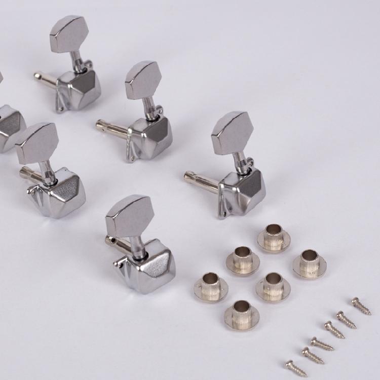 6Pcs Metal Guitar Tunings Pegs 3 Left 3 Right Guitar Machine Heads Knobs Tuner Replacement Guitar Accessories Enduring