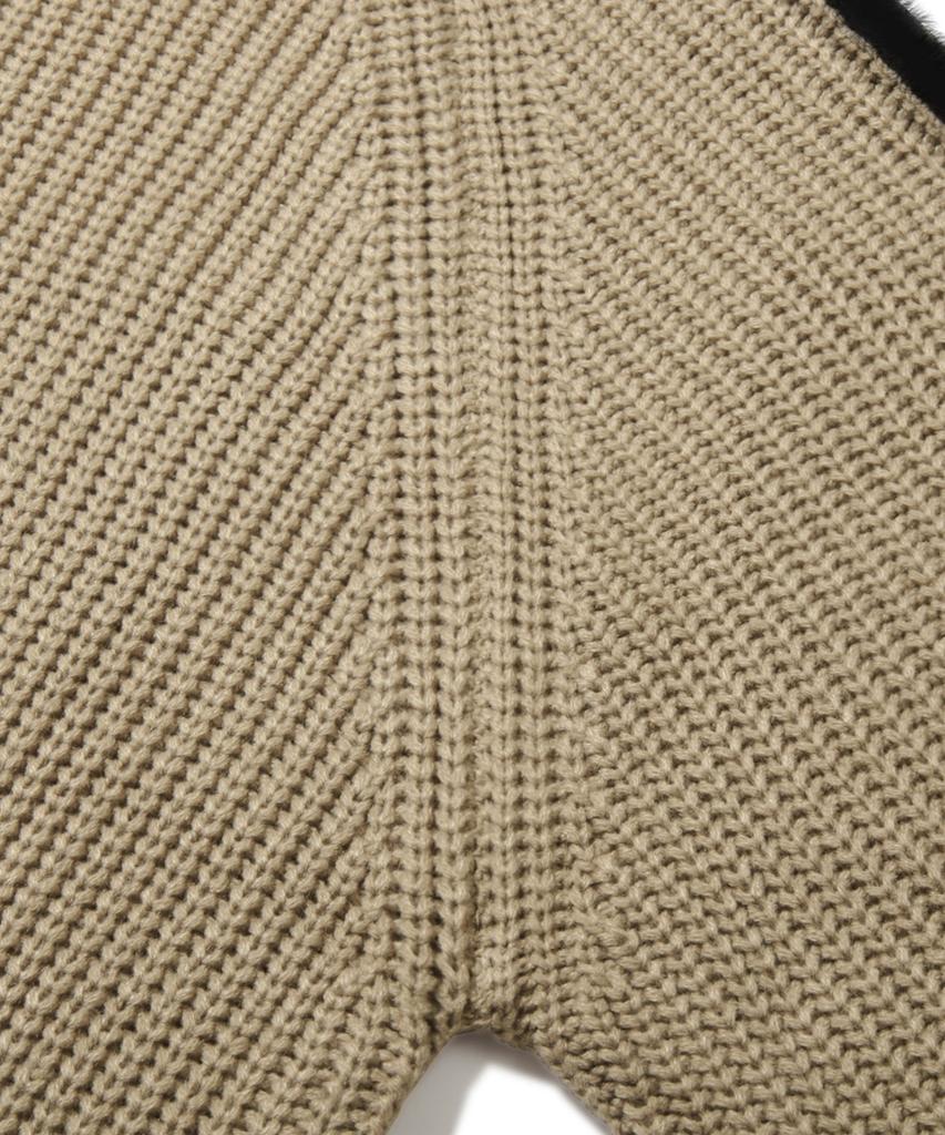 TRILLION Lavable Poilu Brossé Maille Zippée à Capuche (Beige)