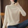 Stand Collar Sweater Women Autumn Winter Thick Korean Style Solid Color Pullover Loose Knit Long Sleeve Base Layer