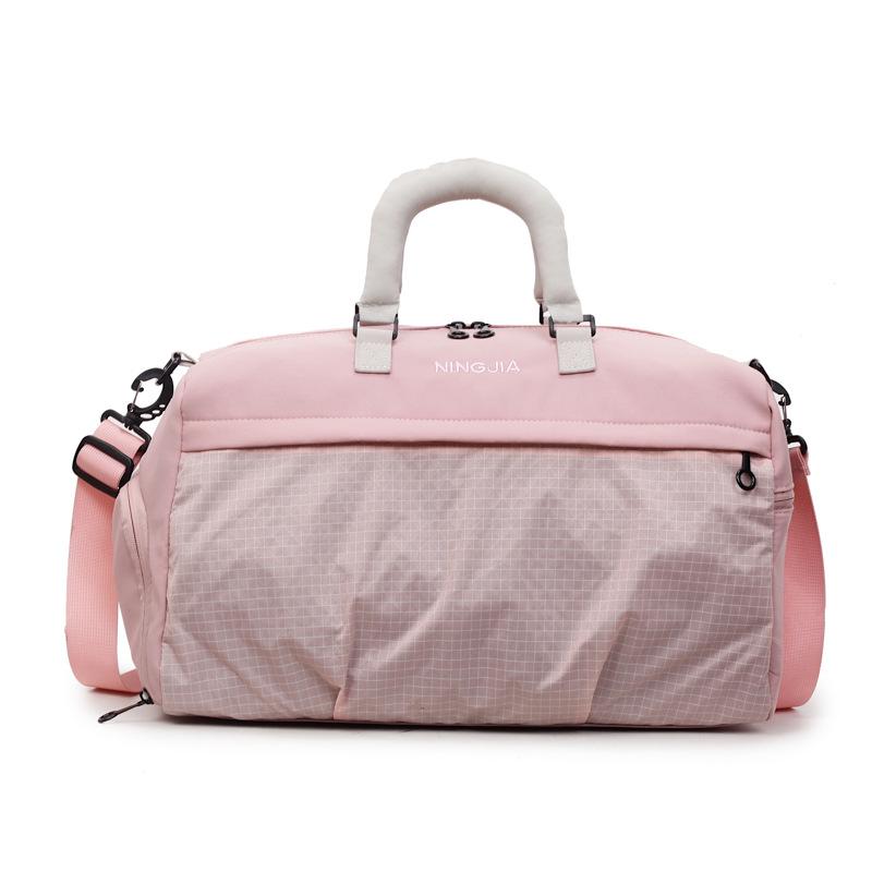 Fashion large-capacity portable travel bag Women's short-distance travel storage luggage bag Men's wet and dry separation sports fitness bag