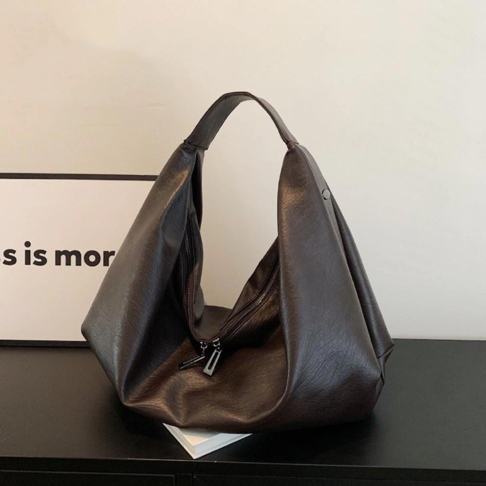 Korean Style PU Dumpling Bag Retro Versatile Commuting Handbag Fashionable Tote Bag  Travel