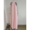 Plus Size Women's Summer  Solid V-neck Flowy Maxi Dress Vacation Beach Dress for TikTok Independent Station