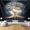 Mystische Galaxiebaum-Wandteppich, Magischer Wald, Himmlische Lichter, Zen-Hintergrund, Hängende Dekoration an der Wohnzimmerwand oder im Schlafsaal