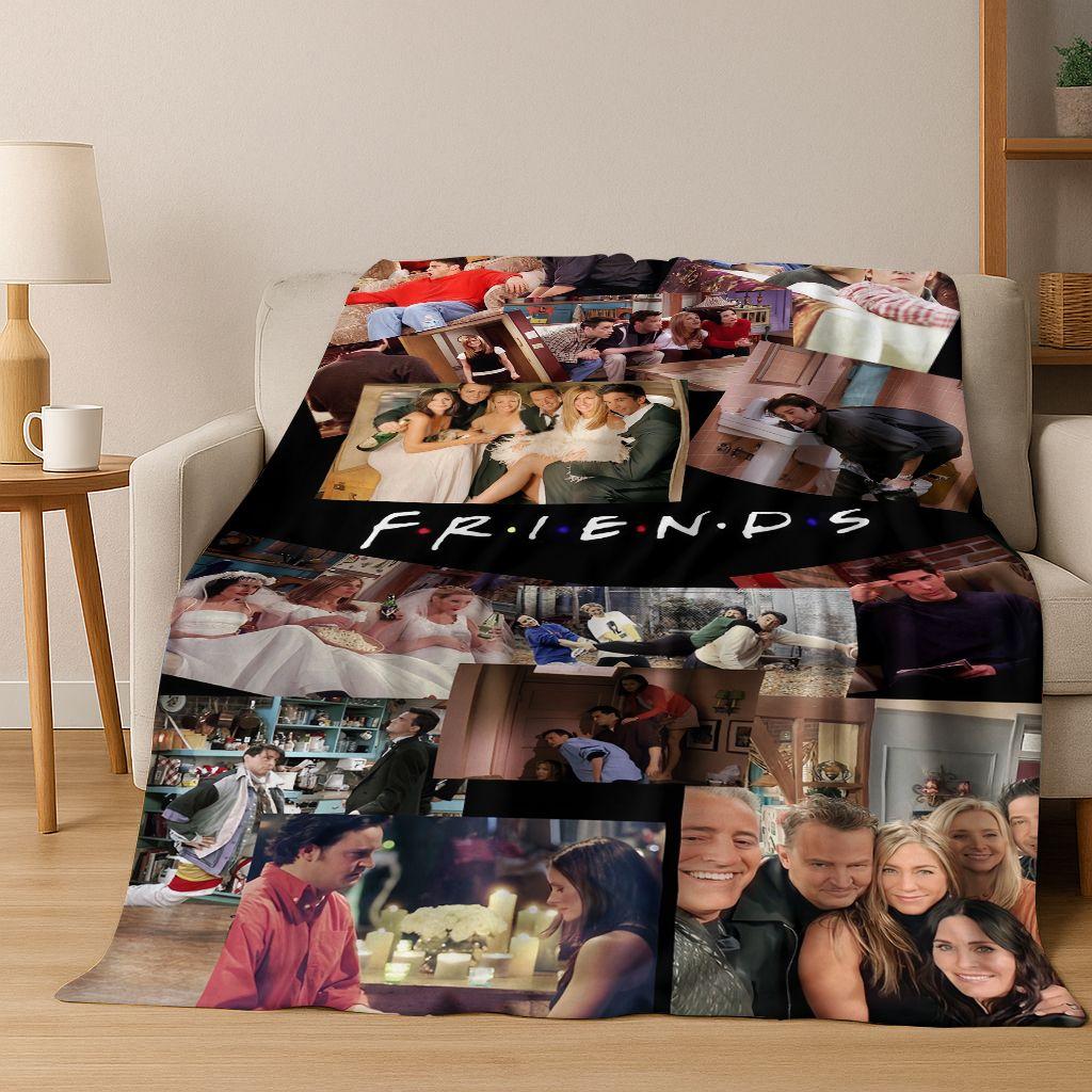 

Classic Friends Central Perk TV Flannel Blanket,Cozy Soft Throw Blanket for Home Bedroom Bed Sofa Picnic Office Cover Gift Kid 75x90cm