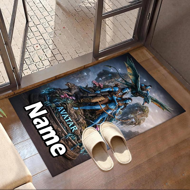 Custom Name Personalized Avatar Print Carpet, Versatile Home Decor Rug, for Playroom, Apartment, Balcony, Entryway, Hallway Gift